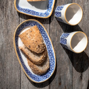 Handmade Ceramic Oval Tray, Vanity & Coffee Table Decor