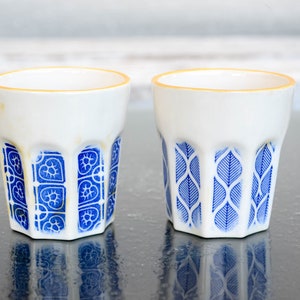 New Models Ceramic Espresso Cup White Blue Porcelain, 4 Oz Cup, Ceramic Mug, Vintage Style Tea Cup, Coffee lovers gift, Pottery CoffeeMug