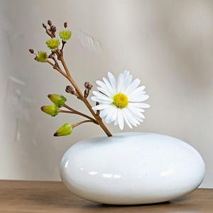 Handmade Ikebana Vase Small Ceramic Flower Vase, Pottery Bud Vase for Ikebana & Floral Arrangements, Flower Frog Vase,Unique Home Decor Gift