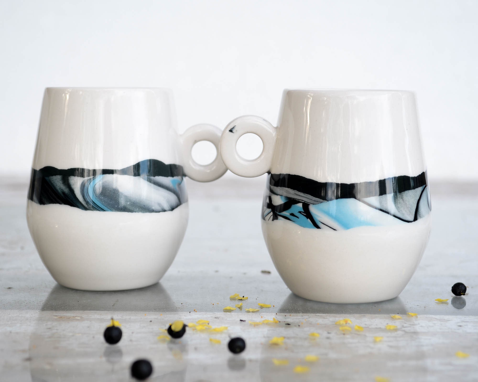 Ceramic Espresso Cup Japanese Porcelain Blue White Vintage Etsy