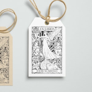 Boekstempel, Walter Crane-illustratiestempel, ex libris-stempel, bibliotheekstempel, ex-libris-rubberstempel, ex-librisstempel, aangepaste rubberstempel