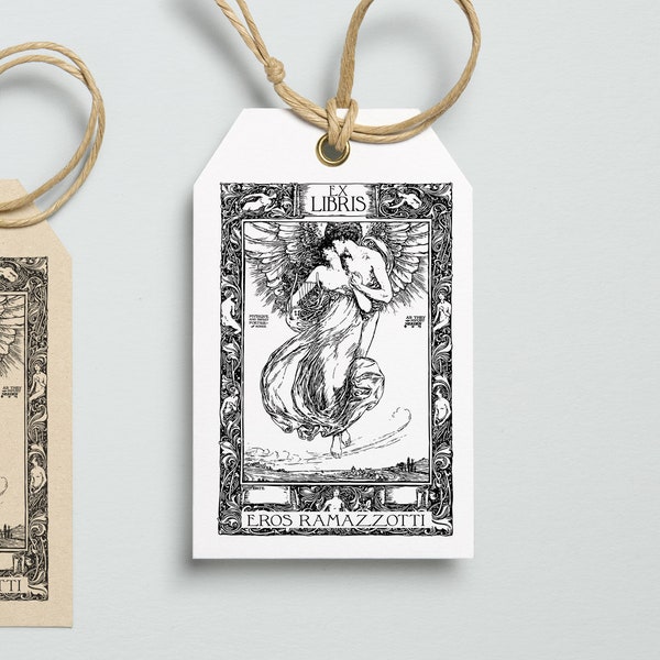 EROS and PSYCHE, Victorian illustration stmap, Book stamp, ex libris stamp, Library Stamp, Ex-Libris Stamp, bookplate stamp, custom stamp