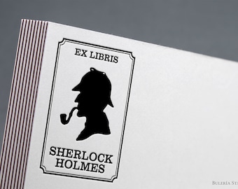 SHERLOCK HOLMES francobollo ex libris, illustrazione Watson, francobollo per libri, francobollo ex libris, francobollo letterario, francobollo ex libris, ex libris della biblioteca