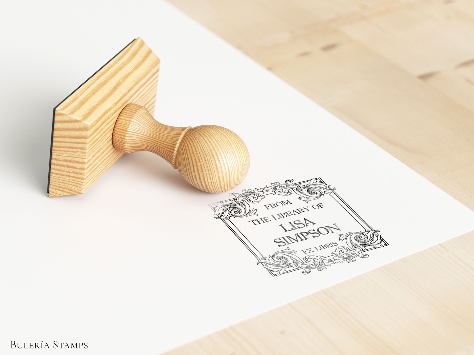 Vintage Frame Ex Libris Stamp, Custom Library Book Stamp - Etsy UK