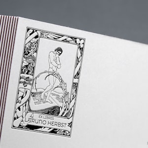 BUCH STEMPEL | Bibliothek Stempel, Ephraim Moshe Lilien Illustration, Ex libris Stempel, Ex libris Stempel, Exlibris Stempel.