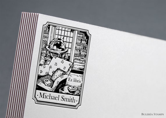 Custom Ex Libris Stamp | Library Bookplate Stamp