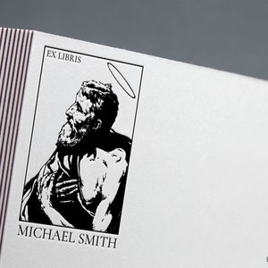 Der heilige Hieronymus Ex Libris, Ex Libris Stempel, Bibliothek Stempel, Ex Libris Stempel, Exlibris Stempel, Illustration Stempel.