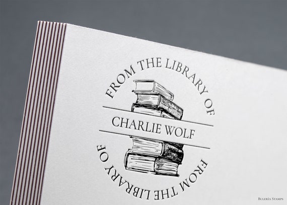 Book Stamp, Ex Libris Stamp, Library Stamp, From the Library Of, Ex-libris  Rubber Stamp, Ex Libris, Bookplate Stamp, Custom Rubber Stamp 