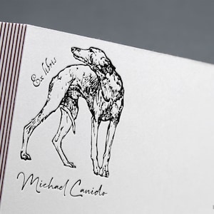 Bücher stempel, Ex Libris Stempel, Windhund Stempel, Bibliothek Stempel, Ex Libris Stempel, Exlibris Stempel, Kalligraphie Stempel, Sonderstempel.