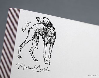 Book stamp, ex libris stamp, Greyhound dog stamp, Library Stamp, Ex-Libris Rubber Stamp, bookplate stamp, calligraphy stamp, custom stamp