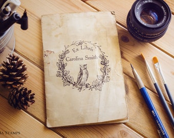 Sello Ex Libris Pluma - Tu Sello Personalizado