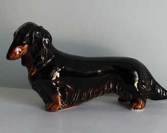 T Shirt Long Haired Dachshund Teckel Silhouette Etsy