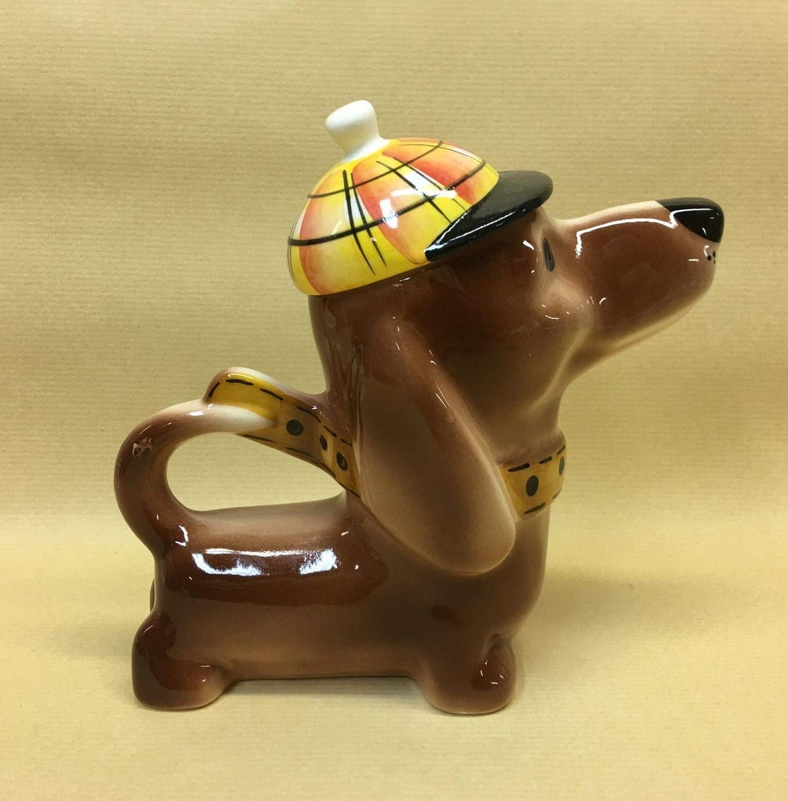 Dachshund dog porcelain teapot Hand painted funny teapot Etsy