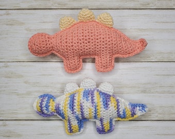 Crocheted Dinosaur Rattle