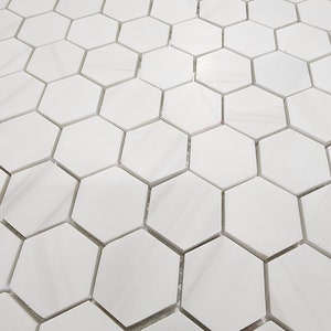 Bianco Dolomite Hexagon 2 Mosaic Tile image 5
