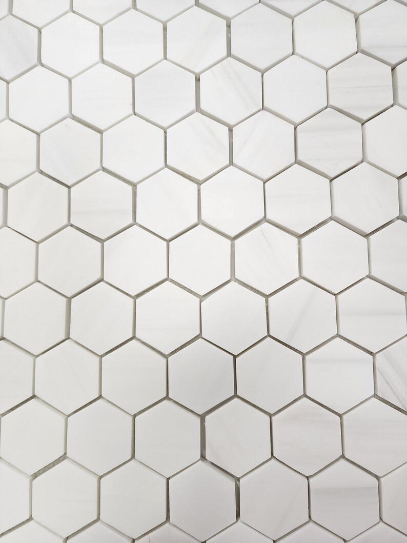 Bianco Dolomite Hexagon 2 Mosaic Tile image 7