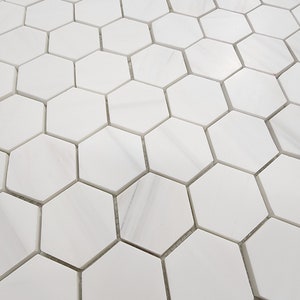 Bianco Dolomite Hexagon 2 Mosaic Tile image 6