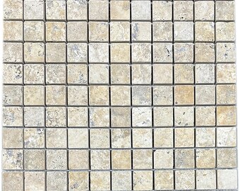 Alexandrıa Tumbled Natural Stone Mosaic Tile 12"x12"
