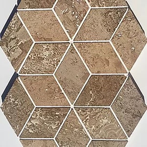 Mosaic Glass Tiles Pre-cut Rhombus/diamond, 10x10x10x10mm, 90g 