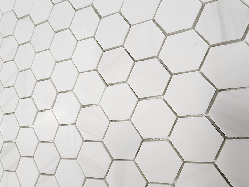 Bianco Dolomite Hexagon 2 Mosaic Tile image 4