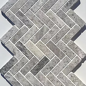 Tundra Gris Espiga 12"x12" Mosaico Azulejo