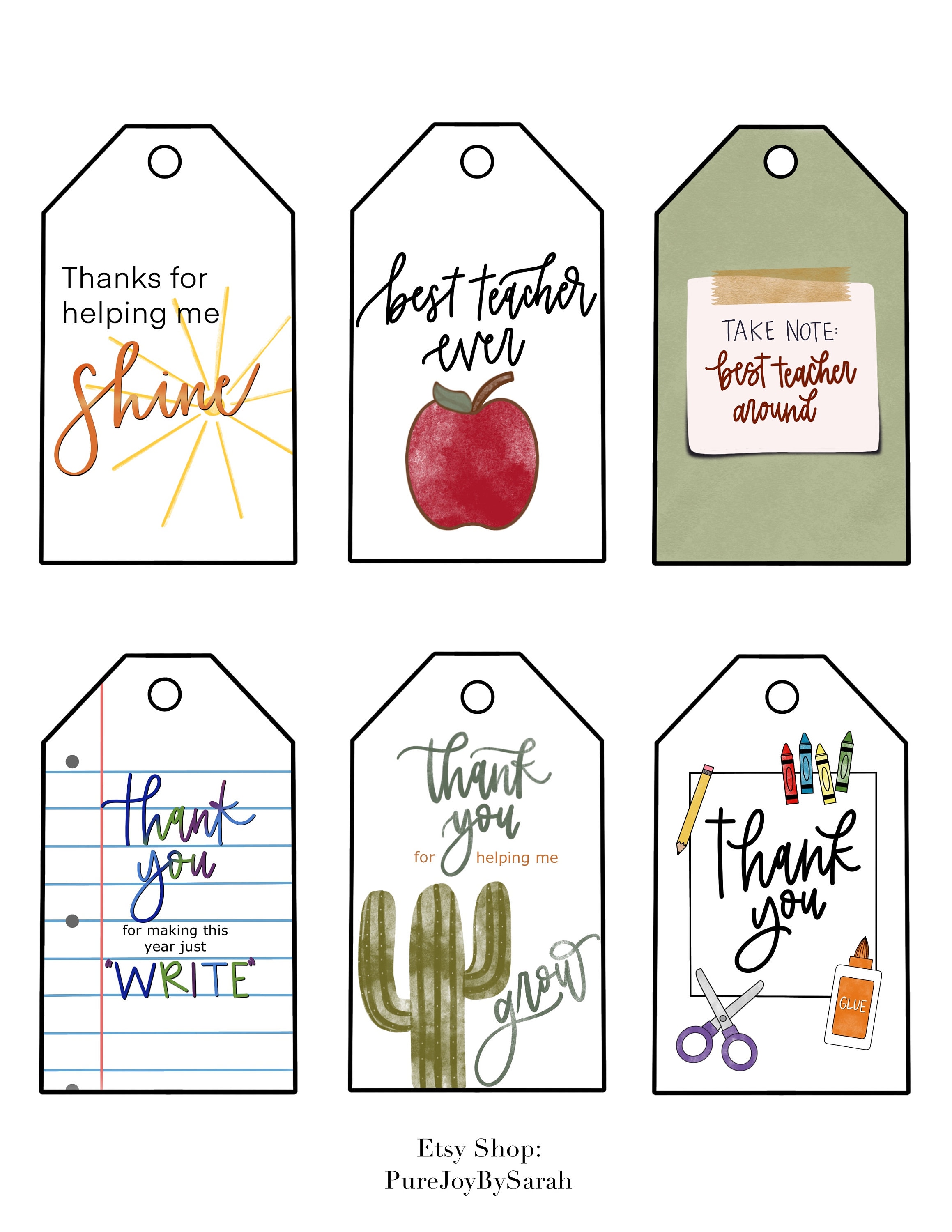 Printable Variety Teacher Thank - Il Fullxfull.4916725417 Dvkt 