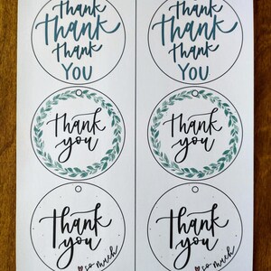 Kreis Danke Geschenkanhänger | Dankesanhänger zum Ausdrucken | ausdruckbare Geschenkanhänger | handgeschriebener Anhänger | Varieté Dankesanhänger | sofort download