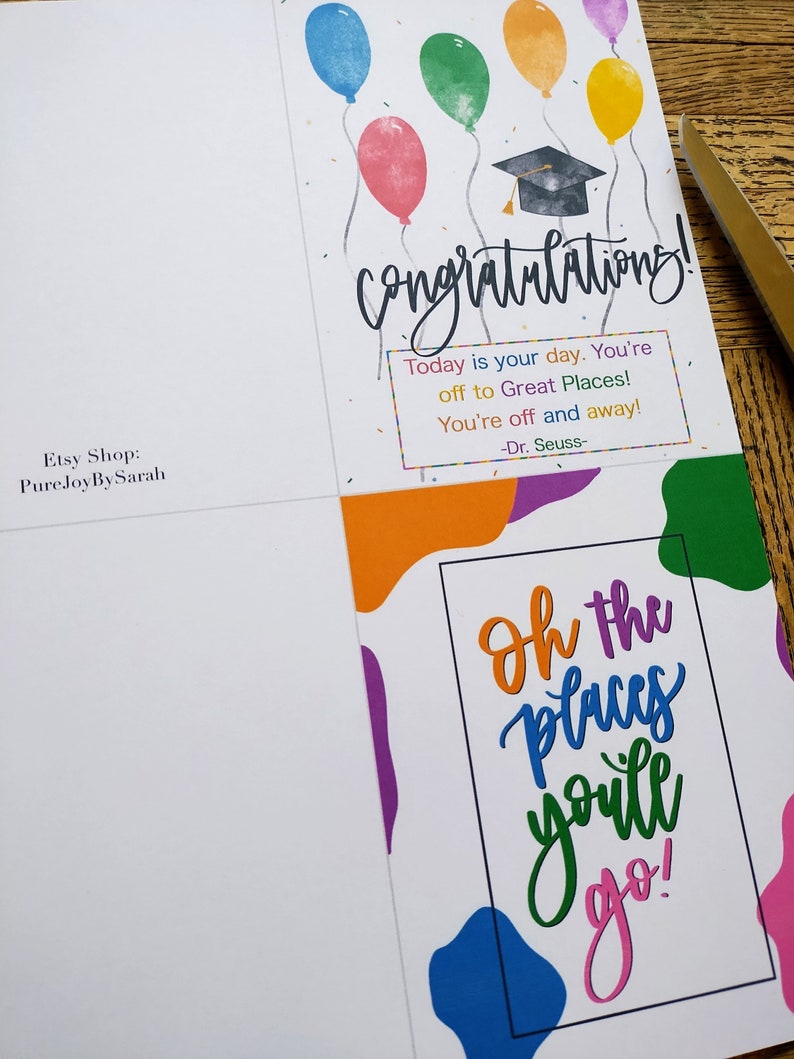 Printable Graduation Cards | Dr. Seuss Today is Your Day Oh the Places ...