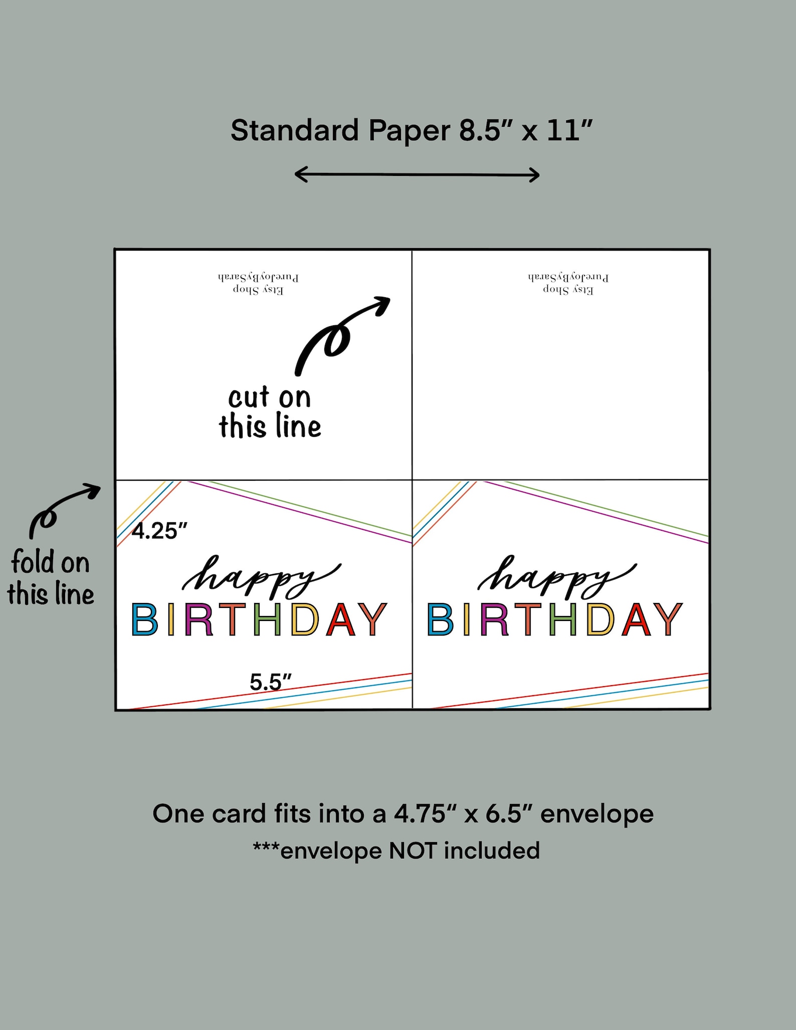 Printable Retro Happy Birthday Cards | Birthday Cards | Handlettered ...