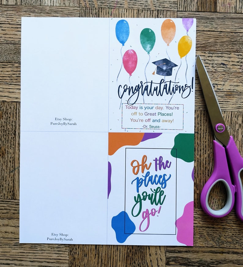 Printable Graduation Cards | Dr. Seuss Today is Your Day Oh the Places ...