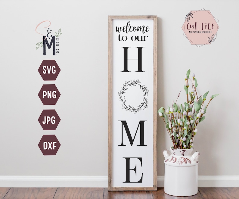 Download Welcome To Our Home Front Porch Decor SVG Files Sayings | Etsy