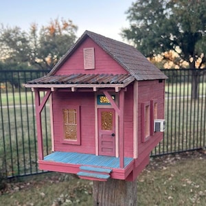 Outdoor Birdhouse, Solar Powered Birdhouse, Shotgun House
