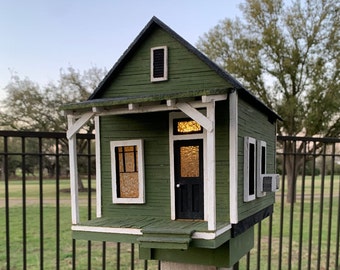 Birdhouse, Solar Powered Birdhouse, Shotgun House