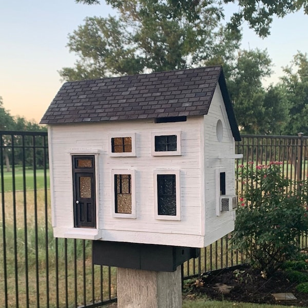 Birdhouse, Solar Powered Birdhouse, Saltbox House