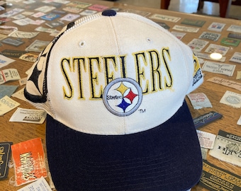 Vintage 90s Pittsburgh Steelers Snapback Hat Laser Sports