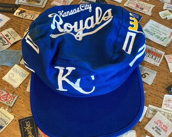 1980s Kansas City Royals Painters Cap Vintage Ted Fletcher Made in Taiwan 100% Cotton Hat Missouri MLB Major League Baseball