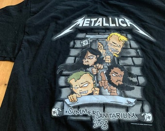 2003 Metallica Summer Sanitarium Tour Tee Vintage Early