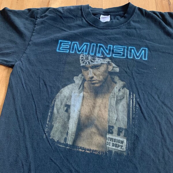 2003 Eminem Ford Field Detroit Concert Tee Vintage Early 2000s 100% Cotton Faded Tour T-shirt Rapper Marshall Mathers Slim Shady 50 Cent