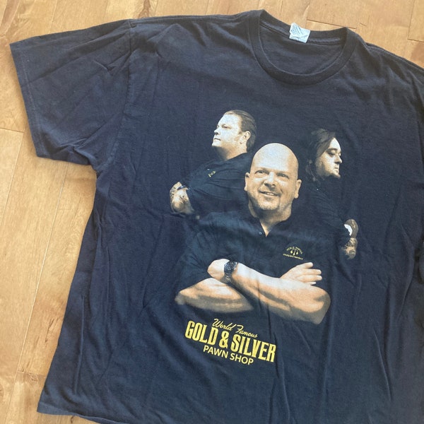 Pawn Stars Goud en Zilver Pawn Shop TV Show T-shirt Delta Pro-Weight 100% Katoen 2XL XXL Zwart T-shirt Las Vegas Nevada Televisiegeschiedenis