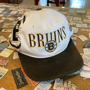 Boston Bruins Hat Cap Strapback Vintage NHL Hockey Adult Men Black Reebok  Retro