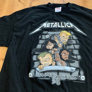 2003 Metallica Summer Sanitarium Tour Tee Vintage Early 2000s AAA