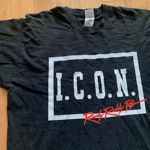 ICON Rowdy Roddy Piper Wrestling T-shirt vintage des années 1990 Fruit of the Loom Made in USA Single Stitch Black Tee WWF wwe Streetwear