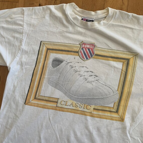 noodsituatie Geletterdheid cent 90s K-swiss Classic Tennis Shoes Promo Tee Vintage 1990s Made - Etsy