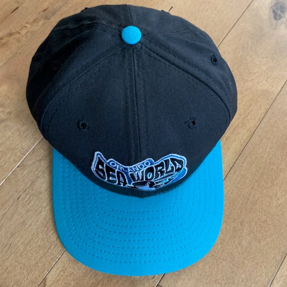 Early 90s SeaWorld Orlando Snapback Hat Vintage 1… - image 3