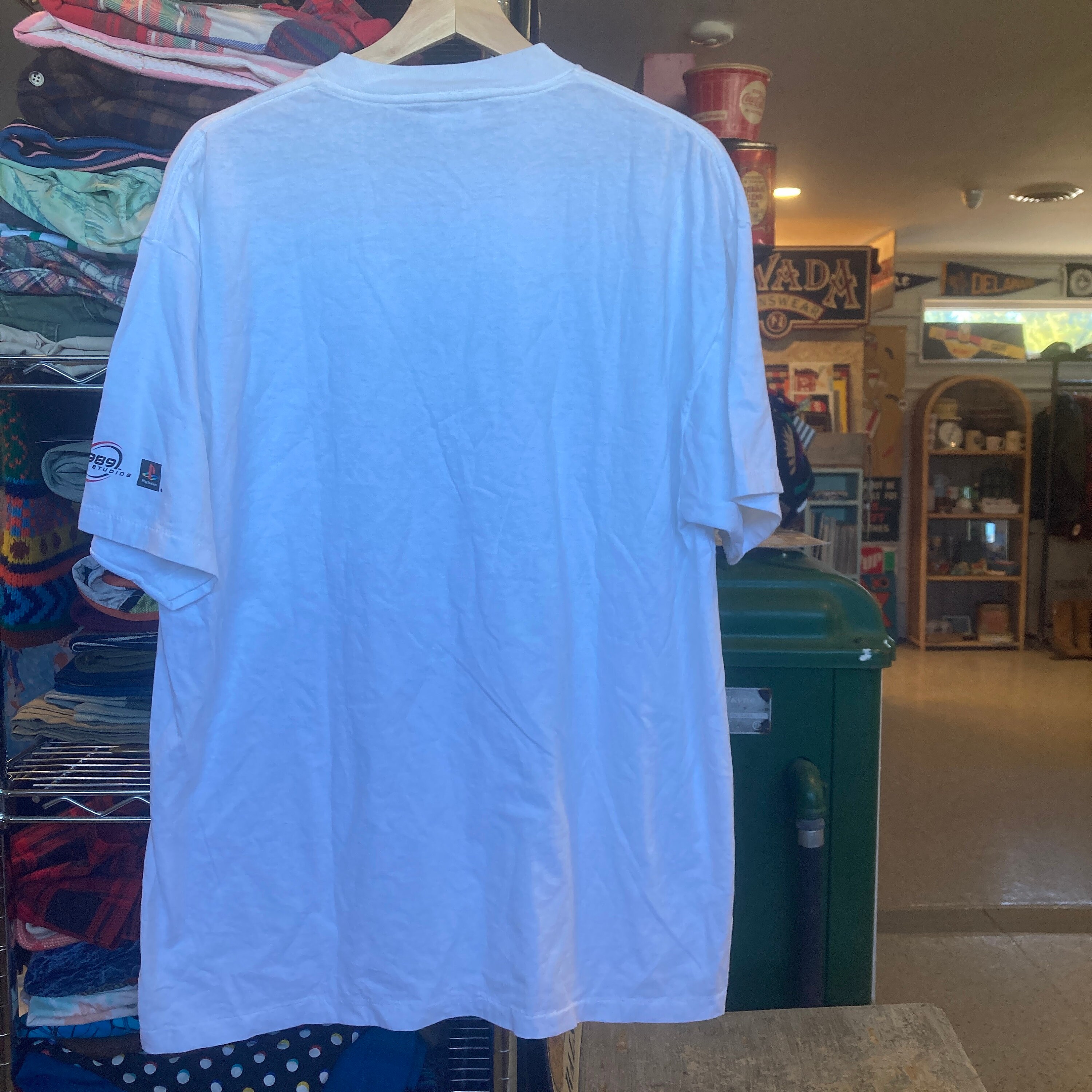 Blue T Shirt On Hanger Vintage 1990s Syphon Filter Playstation 