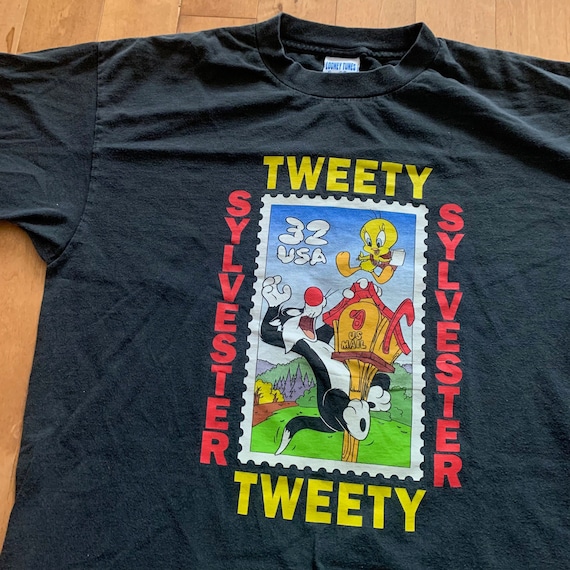 1997 Looney Tunes Stamp Collection T-shirt Vintage 1990 Warner