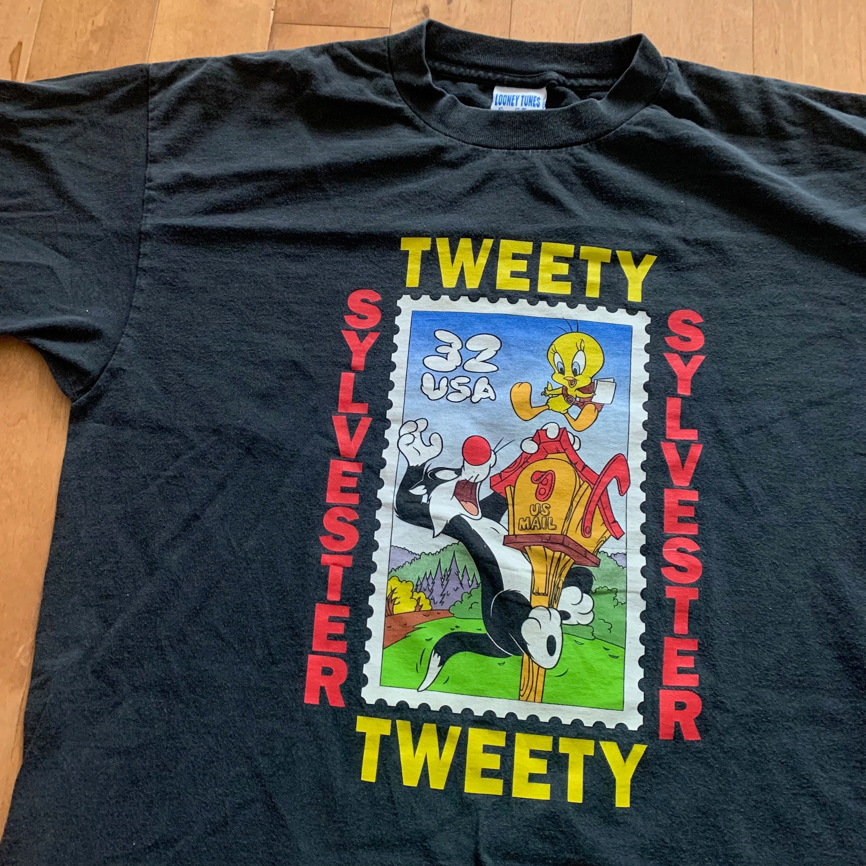 ワーナー・ブラザース　USA製 tweety tシャツ 90s 90's Looney Tunes “TWEETY” キャラ Tシャツ USA製 240625