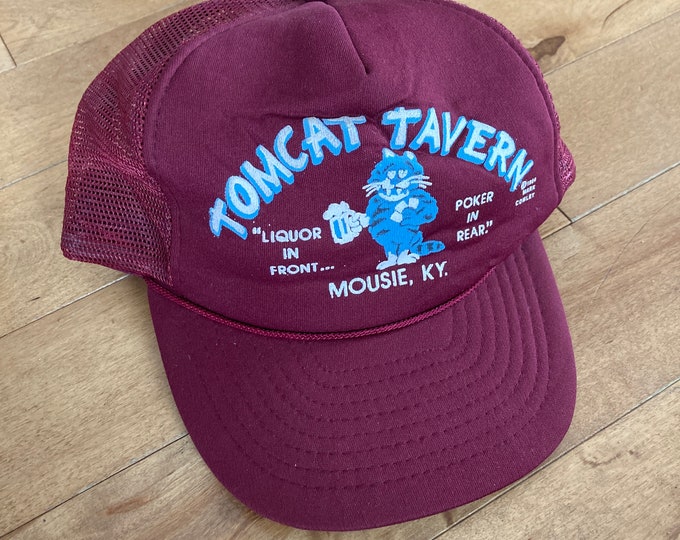 1984 Tomcat Tavern Mousie Kentucky Promotional Trucker Cap Vintage