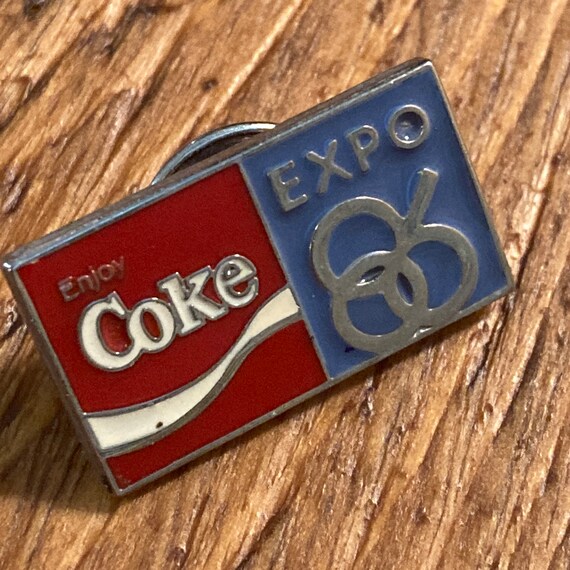 Expo 86 Souvenir Enamel Lapel Pin Vintage 1980s C… - image 2