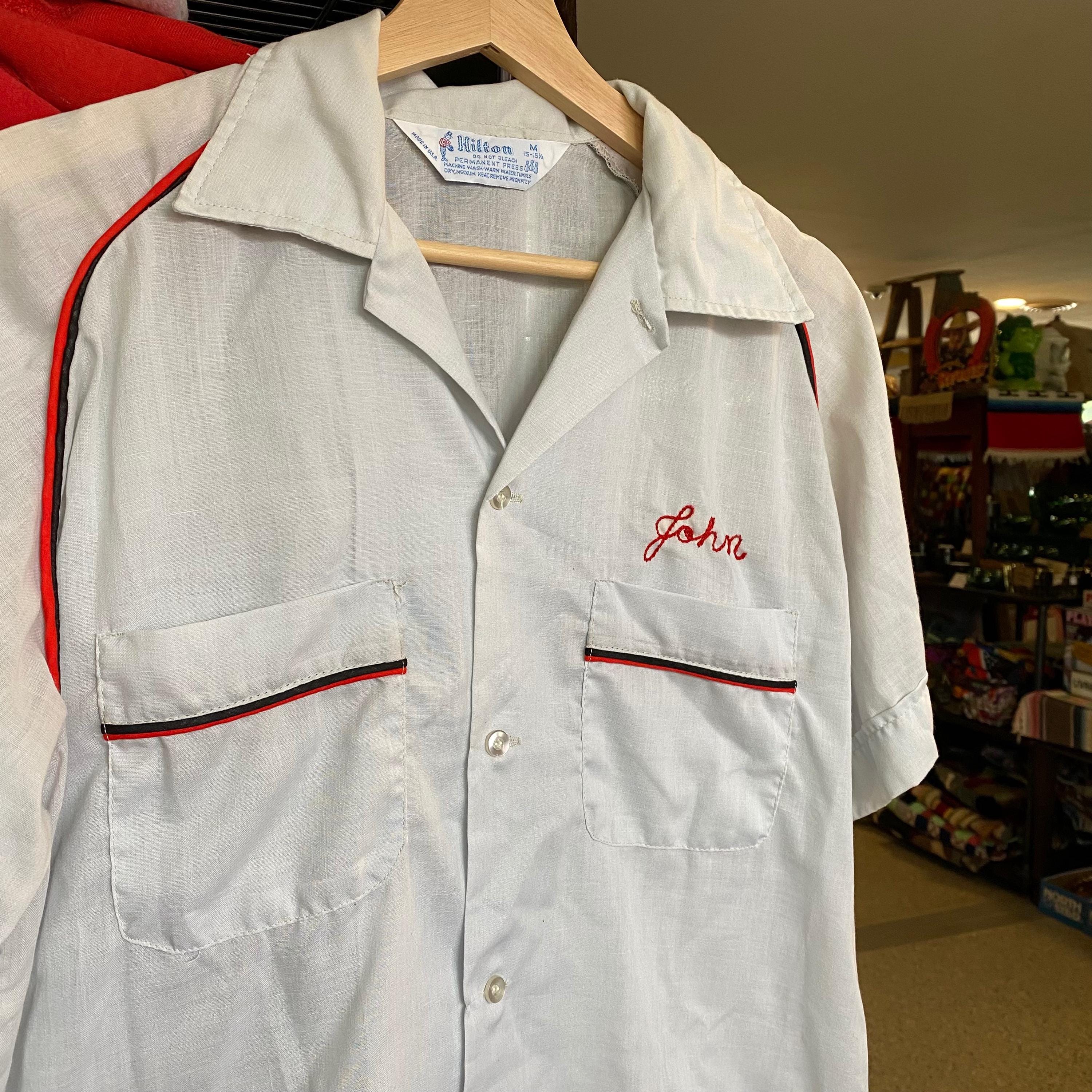 ◆Hilton ✴︎60‘s Vintage✴︎men'sポロニット◆ Vintage 1960s Hilton Bowling Polo Shirt Size M/L – Palmo Goods